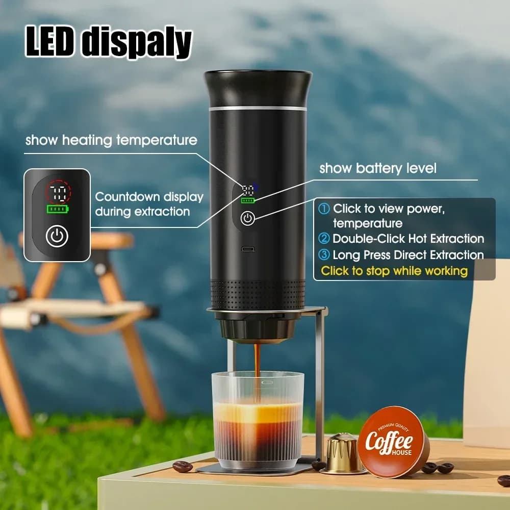 Prenosni espresso kavni aparat 3-v-1