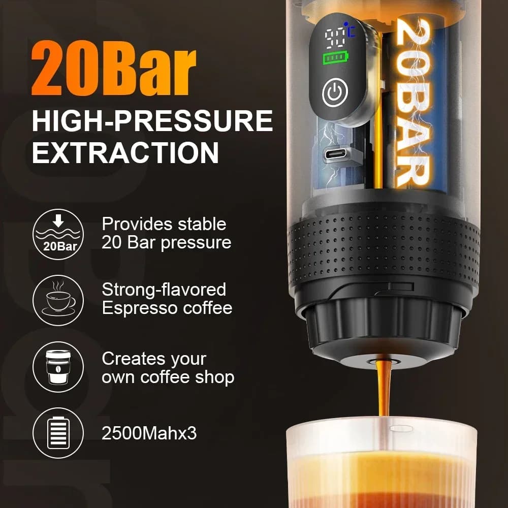 Prenosni espresso kavni aparat 3-v-1
