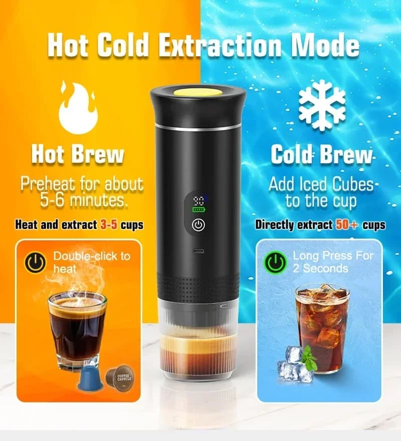 Prenosni espresso kavni aparat 3-v-1