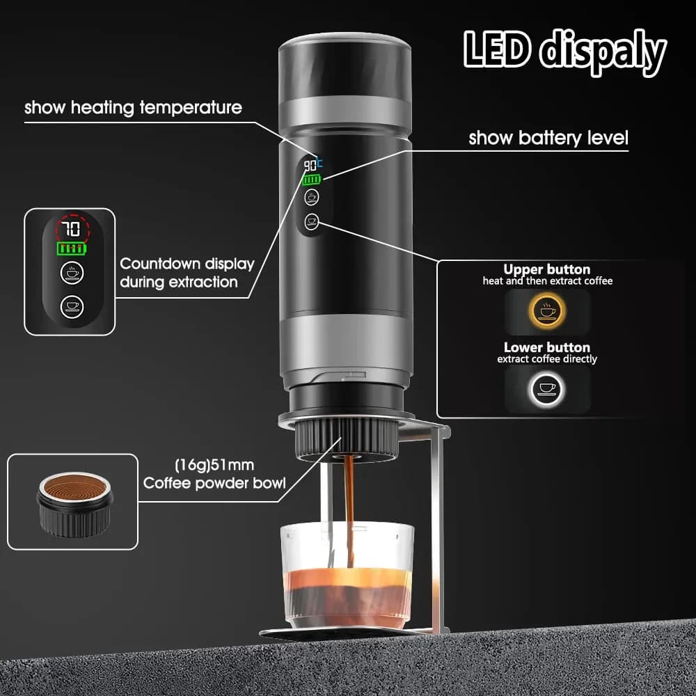 Prenosni espresso kavni aparat 3-v-1